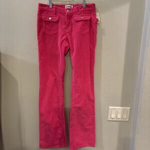 Zadig & Voltaire Hippie Velours Corduroy Pants in Pink Flap Pockets Preppy